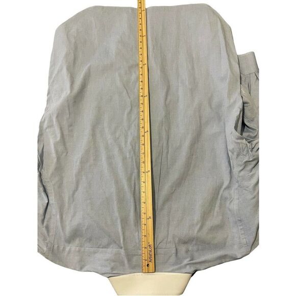 INDIVIDUALIZED SHIRTS Dress Shirt Blue White Contrast Collar Oxford Size 16 - Picture 10 of 12